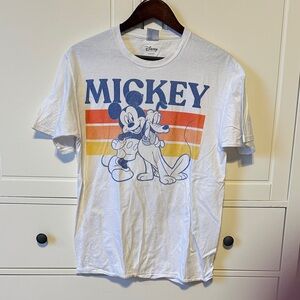 Disney Mickey Mouse Retro Striped Tee Size Medium